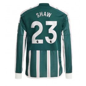 Manchester United Luke Shaw #23 Borta Kläder 2023-24 Långärmad